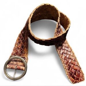 The Bed Stu Dreamweaver Belt distressed, woven, weathered look, M